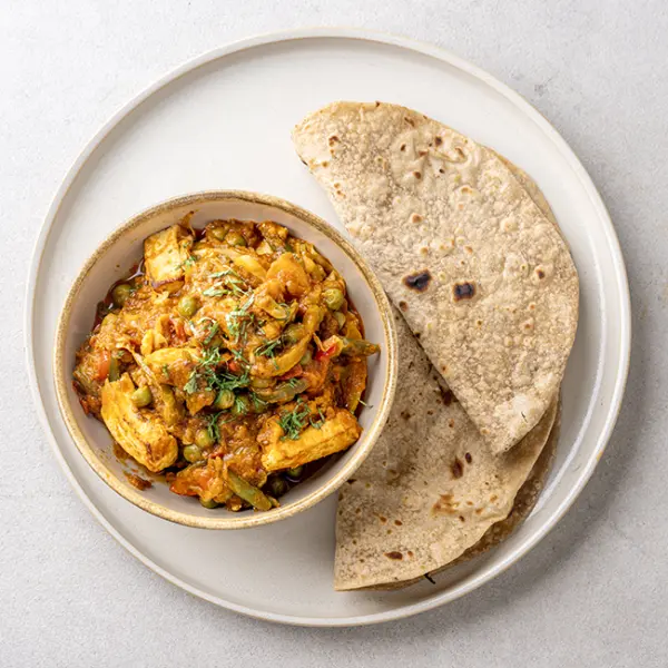 Paneer Jalfrezi with Tawa Roti